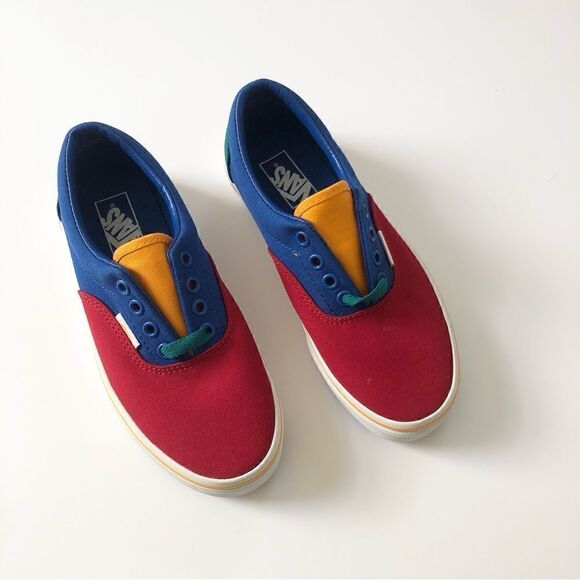 Vans Era primary color block lace up sneakers NWOT child’s size 1.5 - Picture 1 of 8